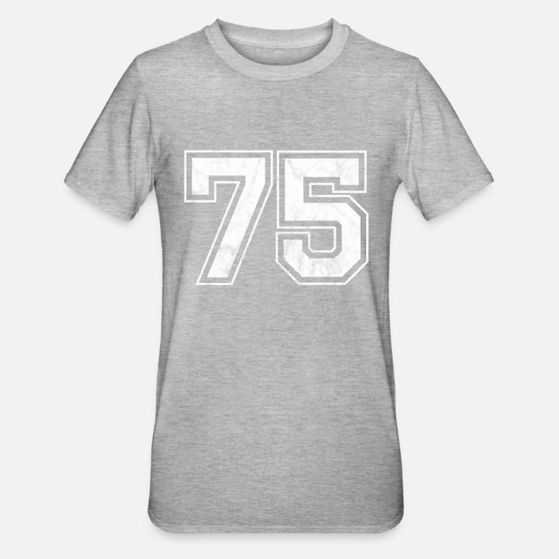 Numéro 75 - T-shirt polycoton Unisexe - gris chiné