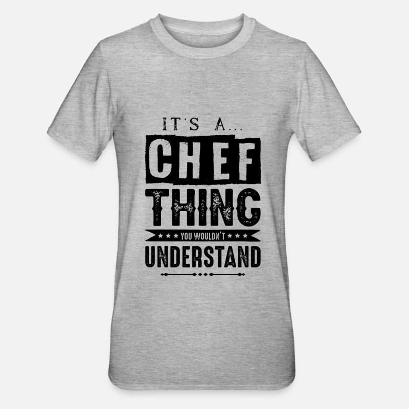 chef chef chef kitchen - Unisex Polycotton T-Shirt - heather grey