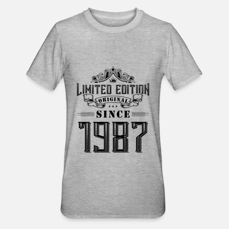1987 Édition limitée - T-shirt polycoton Unisexe - gris chiné