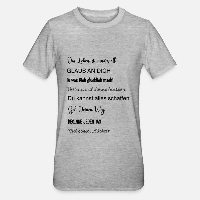Gavebekræftelse til dreng, søn, datter - Unisex polycotton T-shirt - grå meleret