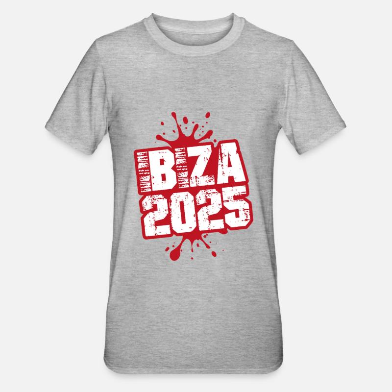 Blobs d’Ibiza 2025 - T-shirt polycoton Unisexe - gris chiné