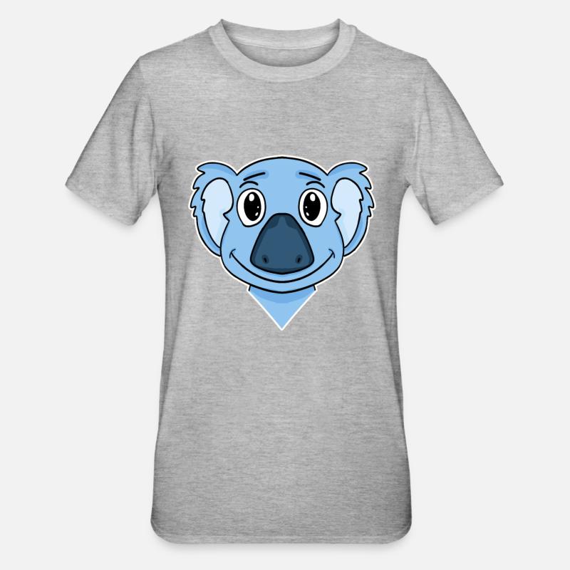 Koala Tête d’ours - T-shirt polycoton Unisexe - gris chiné