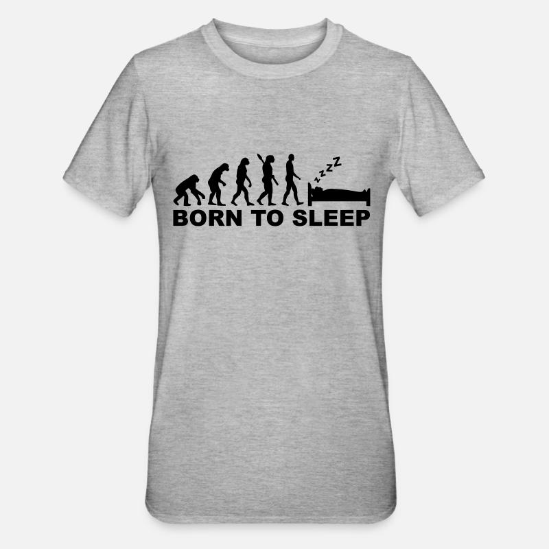 Evolution Sleep - Unisex Polycotton T-Shirt - heather grey