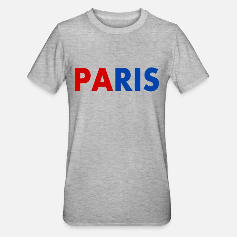 Paris - T-shirt polycoton Unisexe - gris chiné