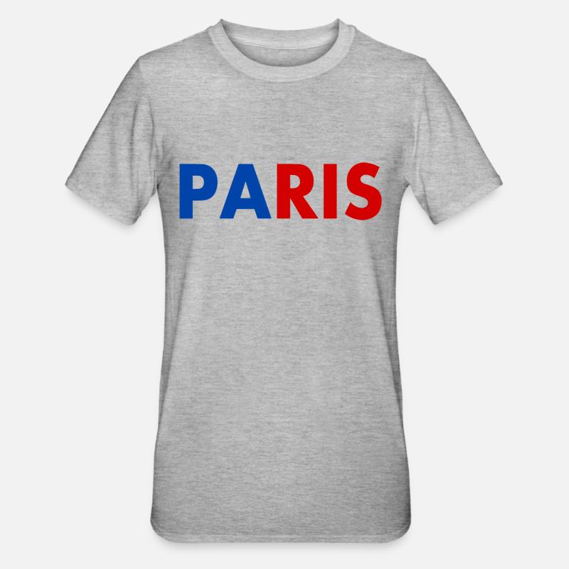 Paris - Unisex Polycotton T-Shirt - heather grey