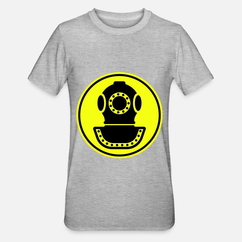 casque de plongée en apnée - T-shirt polycoton Unisexe - gris chiné