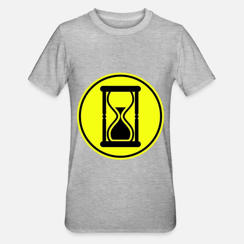 Icône de sablier - T-shirt polycoton Unisexe - gris chiné