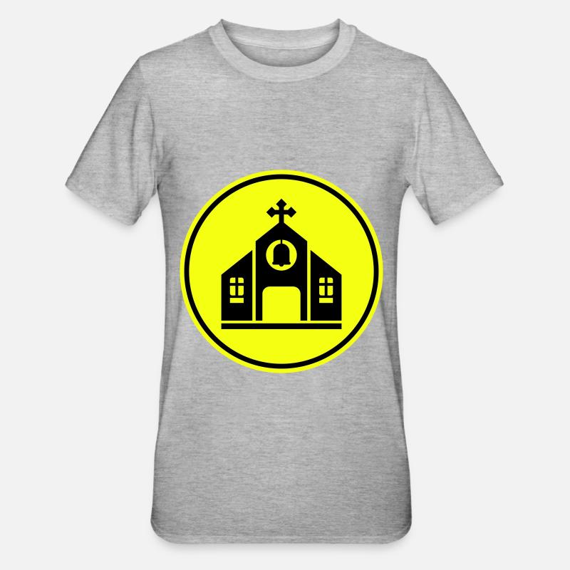Kirche glaube - Unisex Polycotton T-Shirt - Grau meliert
