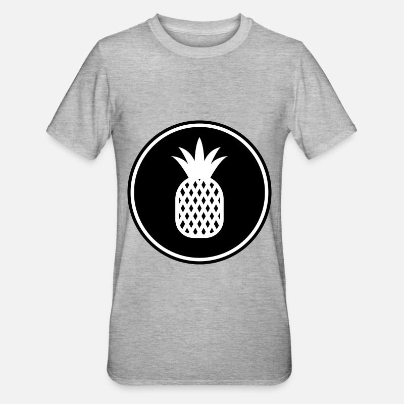 fruit de l’ananas - T-shirt polycoton Unisexe - gris chiné