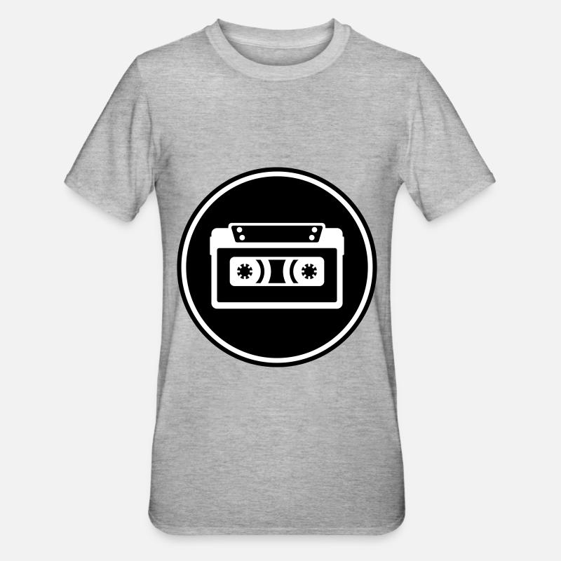 Symbole de cassette - T-shirt polycoton Unisexe - gris chiné