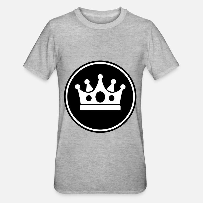 Symbole de la couronne - T-shirt polycoton Unisexe - gris chiné