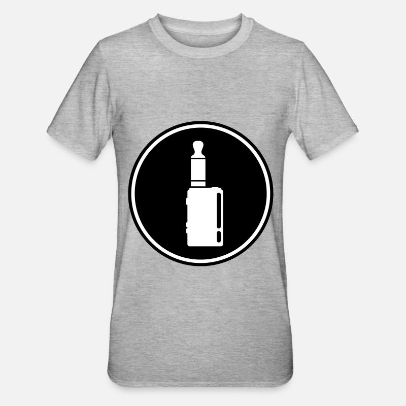 E-Zigarette Silhouette - Unisex Polycotton T-Shirt - Grau meliert