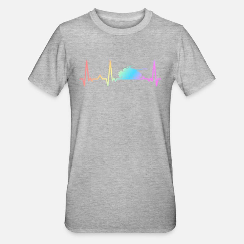 Panzer Kampfpanzer Panzerkampfwagen Panzerfahrer - Unisex Polycotton T-Shirt - Grau meliert