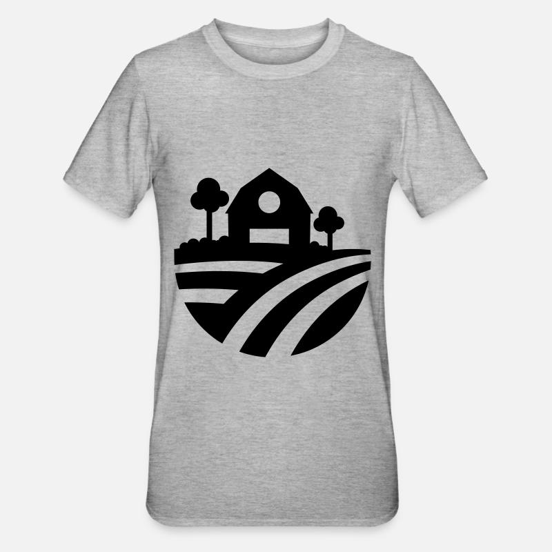 Farm Ernte icon - Unisex Polycotton T-Shirt - Grau meliert