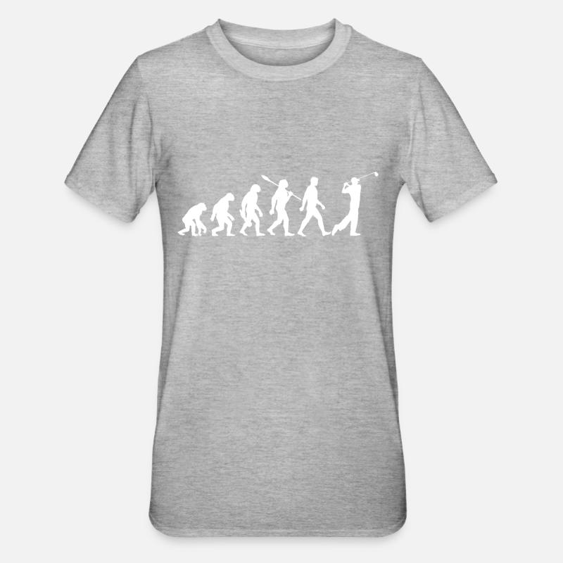 Evolution Golf - Golfer - Unisex Polycotton T-Shirt - heather grey