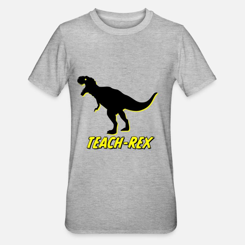 Teach-Rex - T-shirt polycoton Unisexe - gris chiné