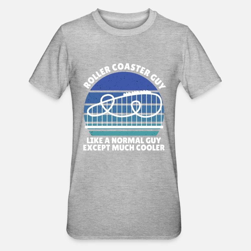roller coaster guy - T-shirt polycoton Unisexe - gris chiné