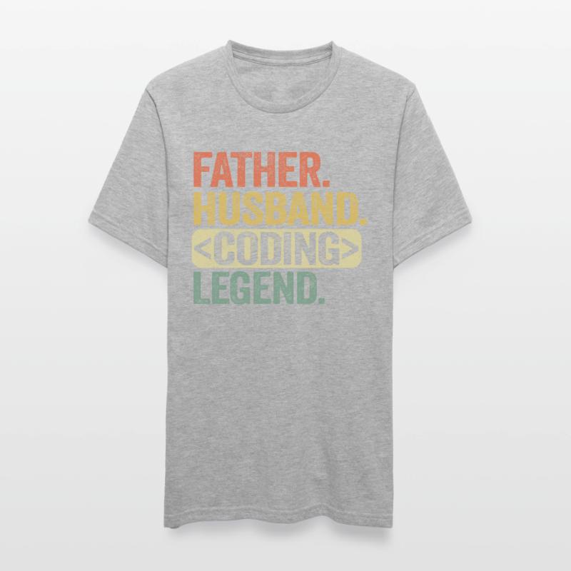 Vater Ehemann Coding Legende Programmierer Admin Unisex Polycotton T-Shirt