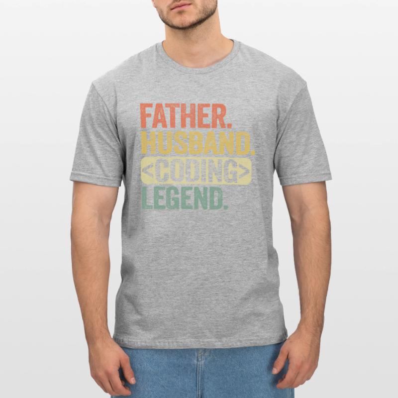 Vater Ehemann Coding Legende Programmierer Admin Unisex Polycotton T-Shirt