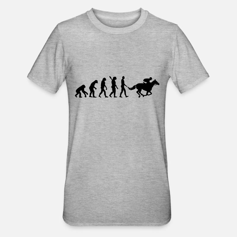 Evolution Horse racing - Unisex Polycotton T-Shirt - heather grey