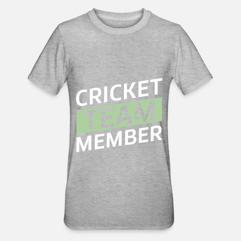 Équipe de cricket - T-shirt polycoton Unisexe - gris chiné