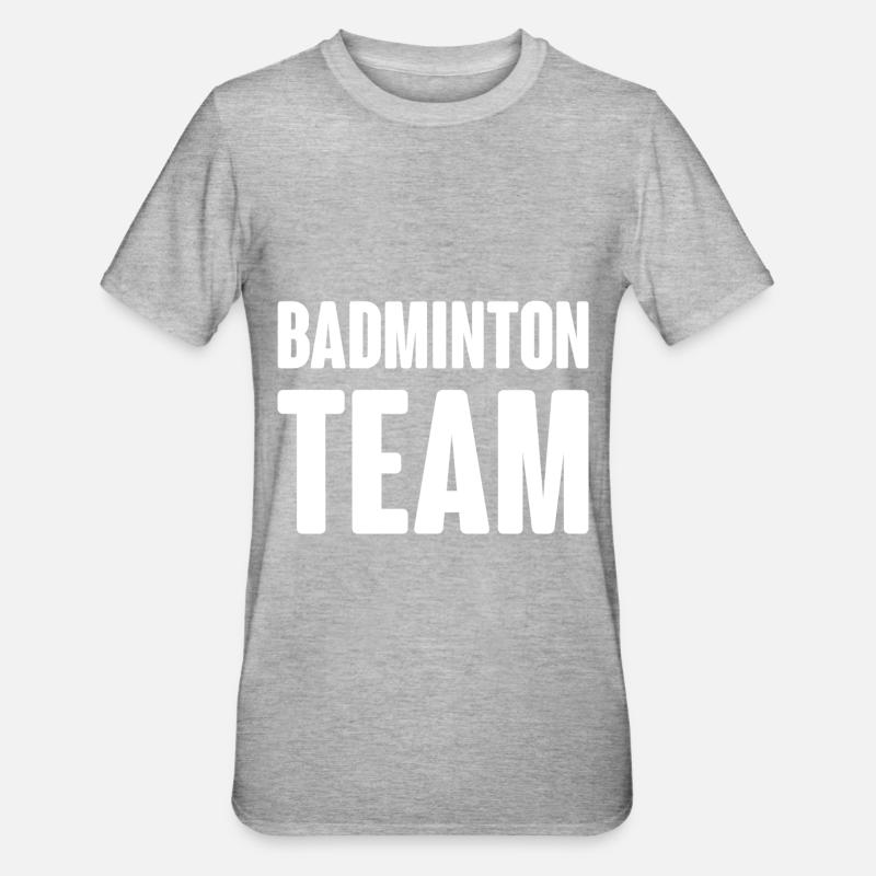 Équipe de badminton - T-shirt polycoton Unisexe - gris chiné