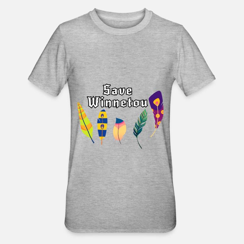 Springs, save Winnetou, Winnetou - Unisex Polycotton T-Shirt - heather grey