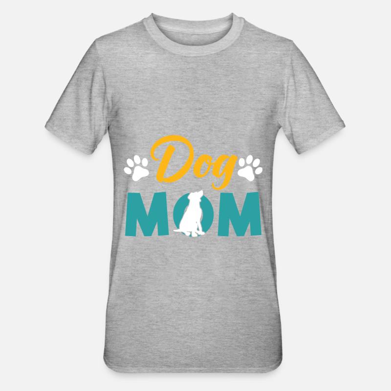 hunde mama - Unisex Polycotton T-Shirt - Grau meliert