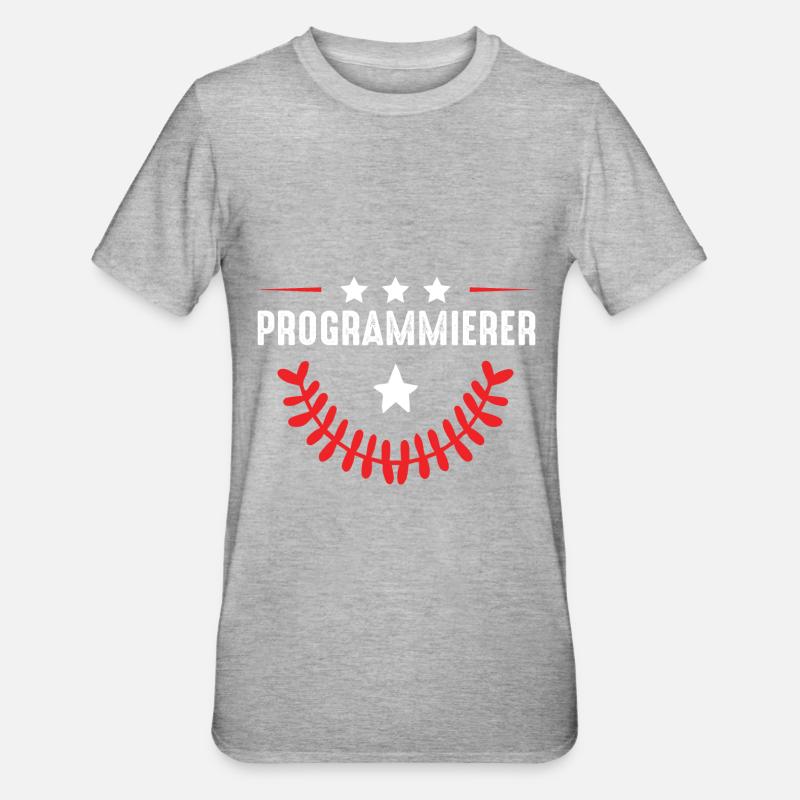 Programmierer Beruf - Unisex Polycotton T-Shirt - Grau meliert