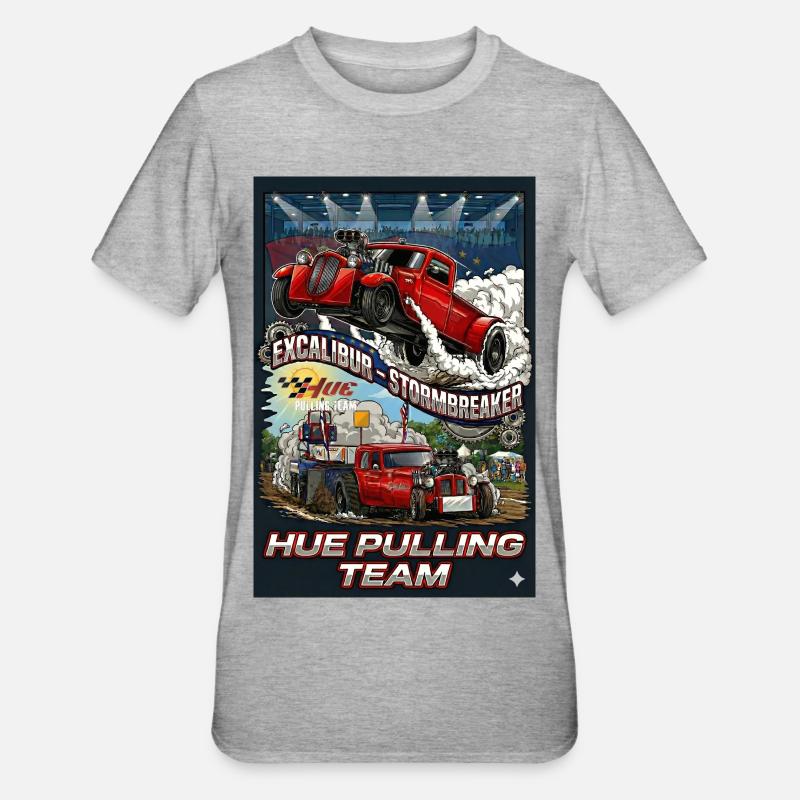 Tshirt_Hue_Pulling_Team - Unisex Polycotton T-Shirt - heather grey