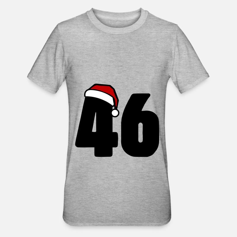 46 Numéro Noël - T-shirt polycoton Unisexe - gris chiné