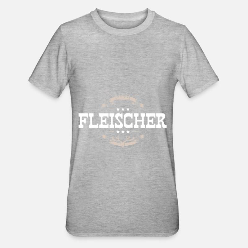 Fleischer Beruf - Unisex Polycotton T-Shirt - Grau meliert