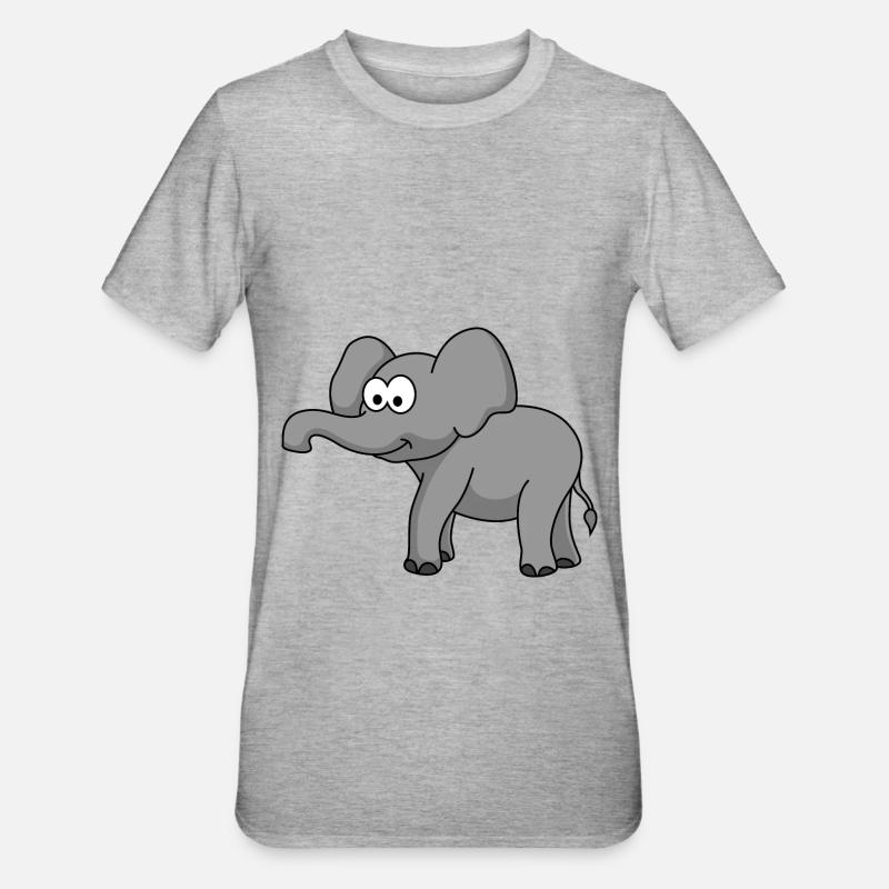 Elephant Comic - Unisex Polycotton T-Shirt - heather grey