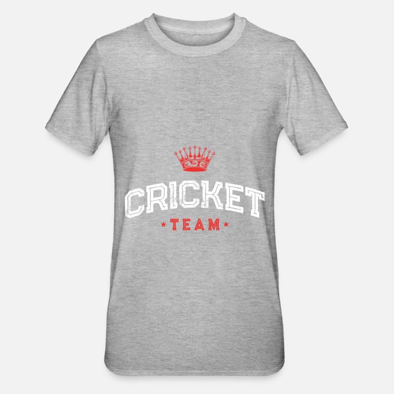 Équipe de cricket - T-shirt polycoton Unisexe - gris chiné