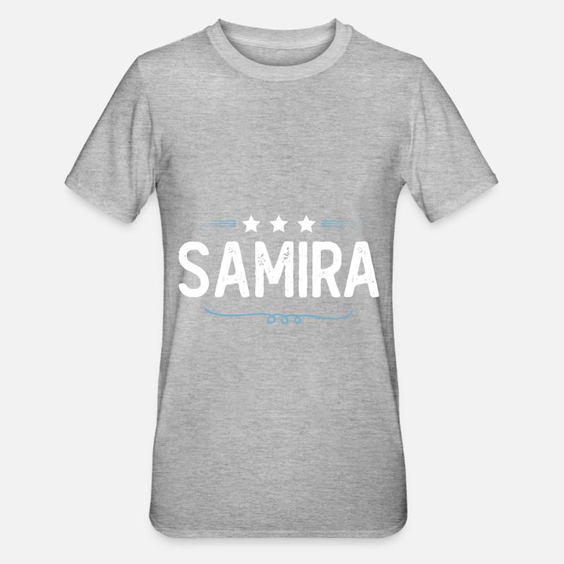 Samira - T-shirt polycoton Unisexe - gris chiné