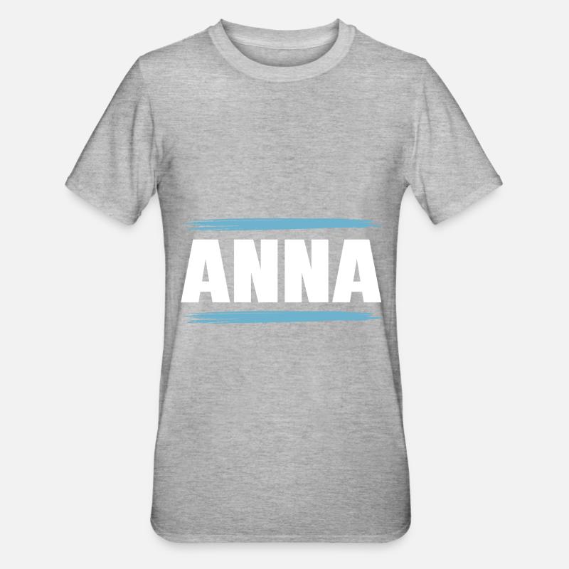Anna - T-shirt polycoton Unisexe - gris chiné