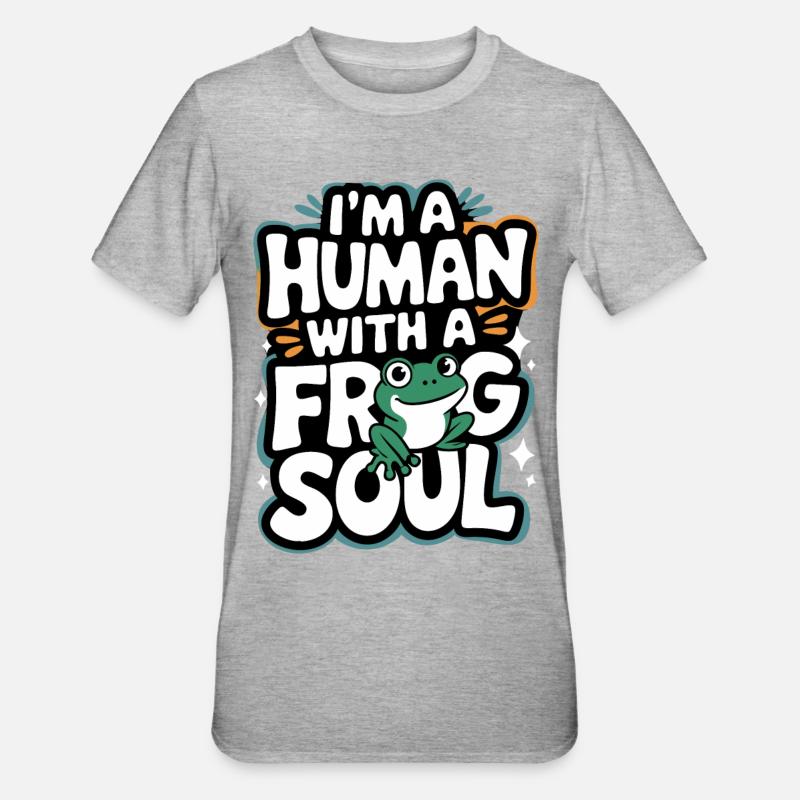 Frog Toad - Unisex Polycotton T-Shirt - heather grey