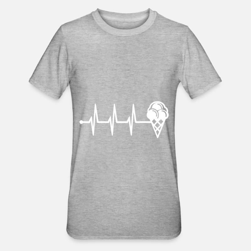 Eis Icon puls - Unisex Polycotton T-Shirt - Grau meliert