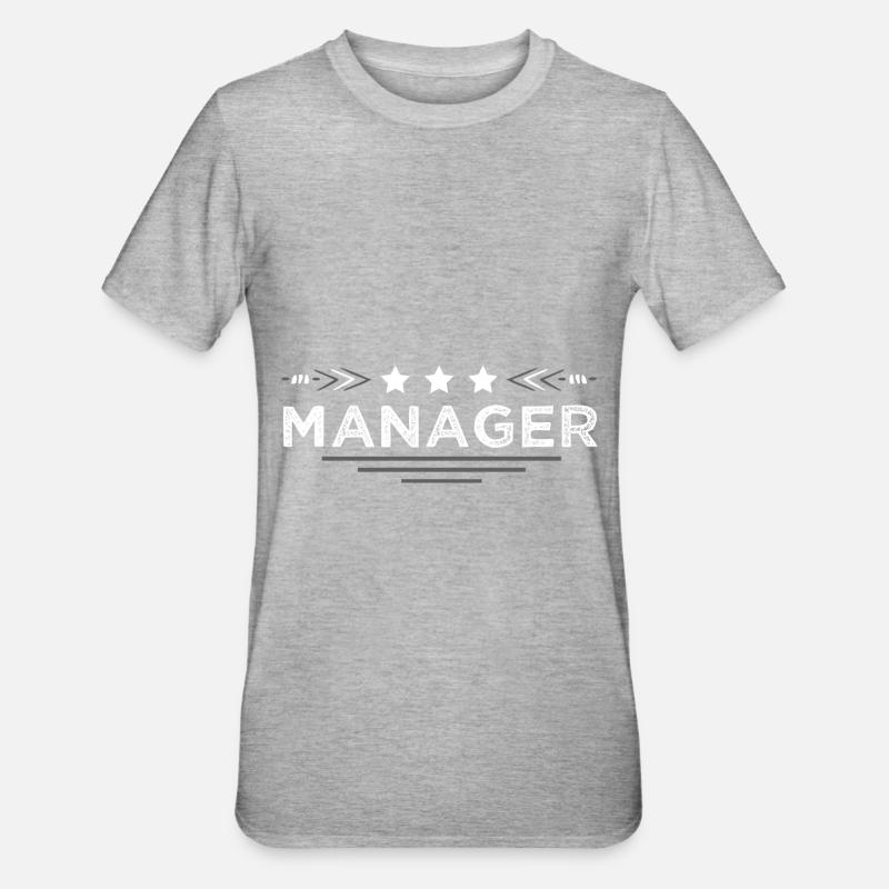 Manager Beruf - Unisex Polycotton T-Shirt - Grau meliert