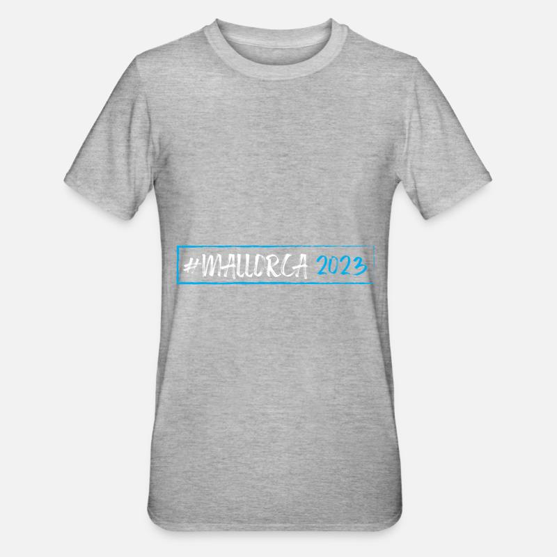 Majorque 2023 - T-shirt polycoton Unisexe - gris chiné