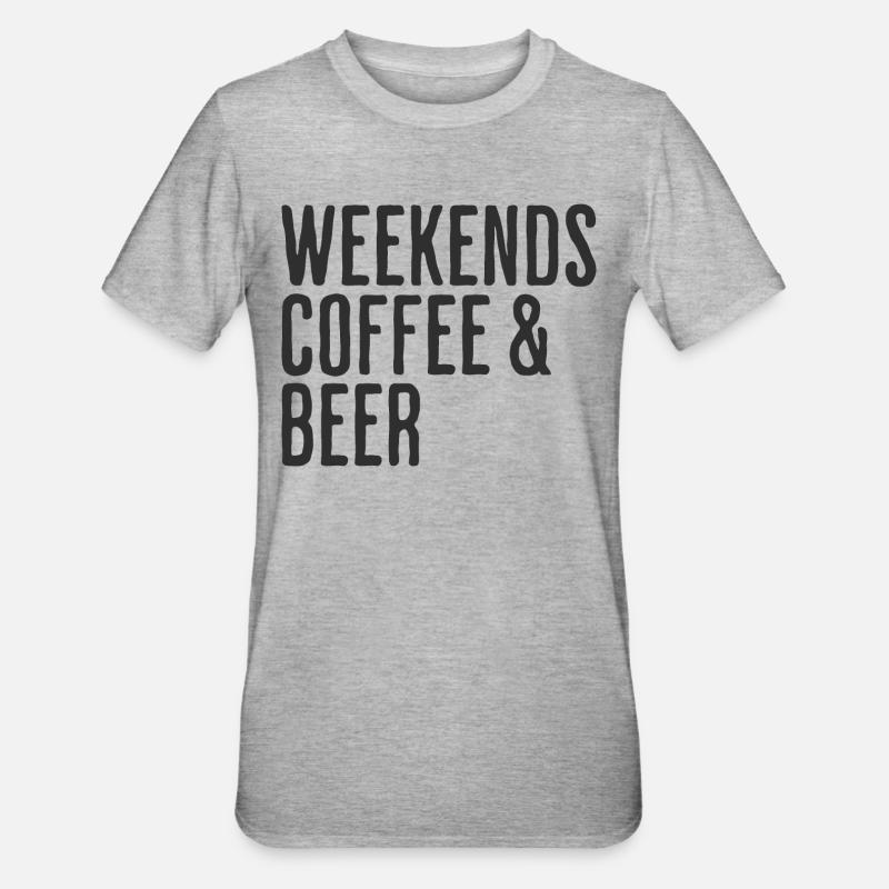 Kaffee- und Bierwochenenden Comedy-Wochenende - Unisex Polycotton T-Shirt - Grau meliert