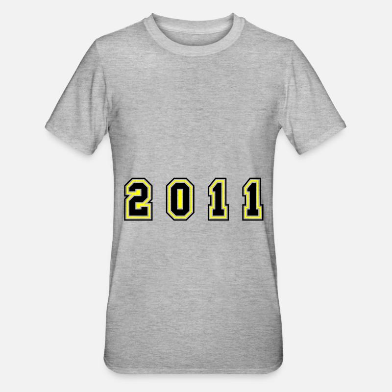 Numéro de l’année 2011 - T-shirt polycoton Unisexe - gris chiné