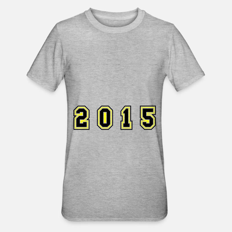 Numéro de l’année 2015 - T-shirt polycoton Unisexe - gris chiné