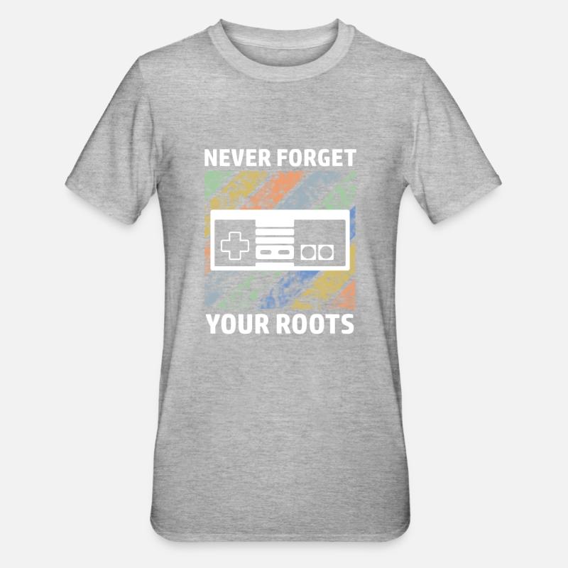 Gamer Controller Retrogamer Saying - Unisex Polycotton T-Shirt - heather grey