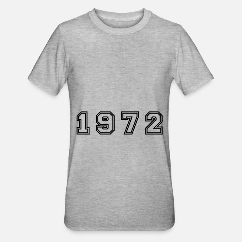 Numéro de l’année 1972 - T-shirt polycoton Unisexe - gris chiné