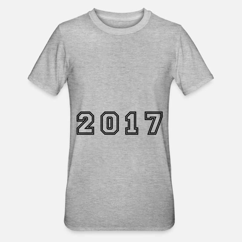 Numéro de l’année 2017 - T-shirt polycoton Unisexe - gris chiné