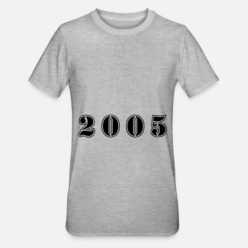 Anniversaire 2005 - T-shirt polycoton Unisexe - gris chiné