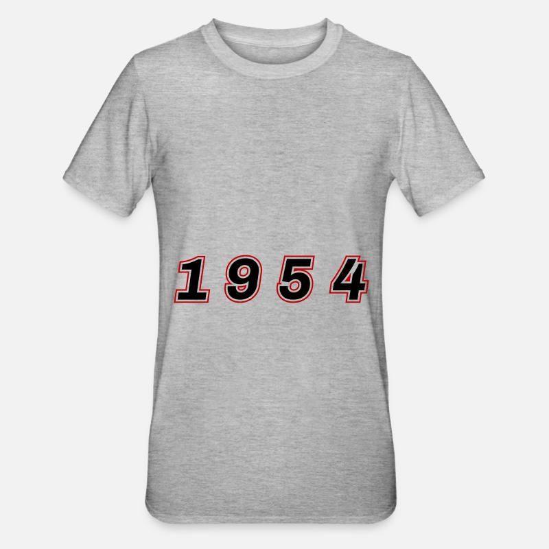 Numéro de l’année 1954 - T-shirt polycoton Unisexe - gris chiné