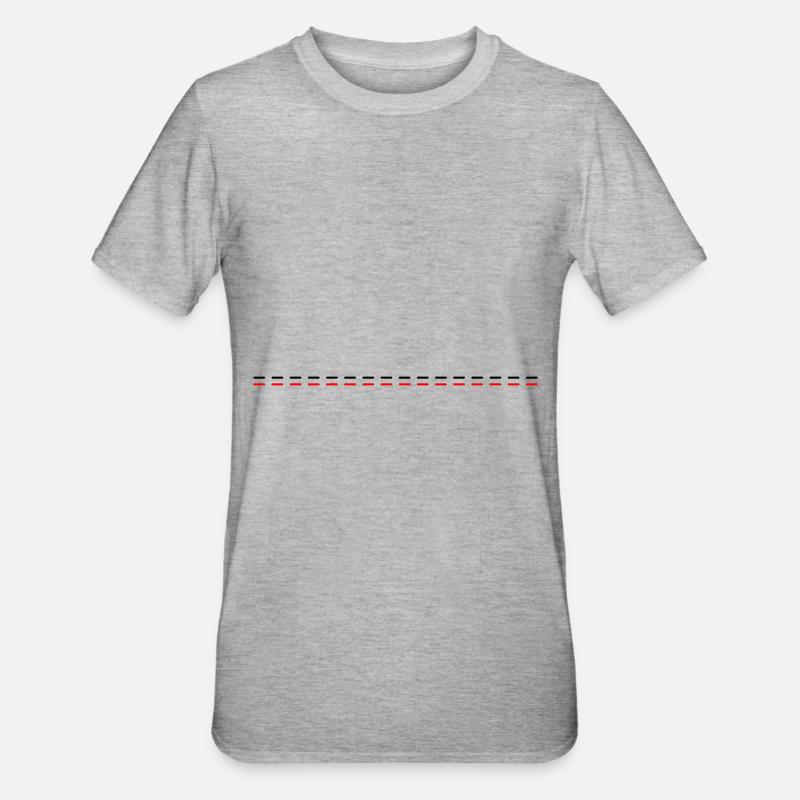 Line dashed - Unisex Polycotton T-Shirt - heather grey