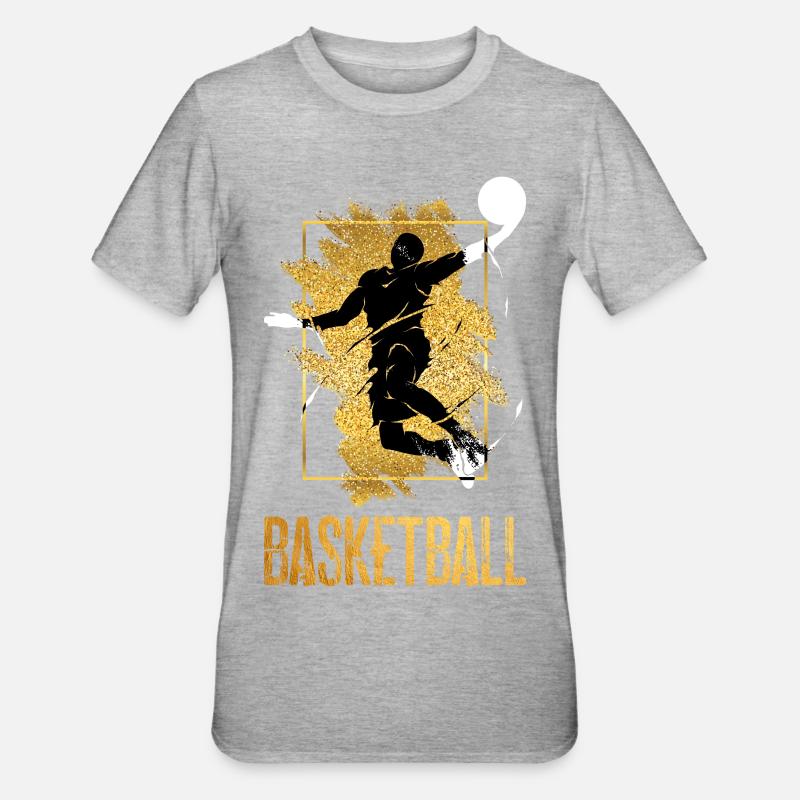 Basketteur Basketteur Dunking Gold Splash - T-shirt polycoton Unisexe - gris chiné